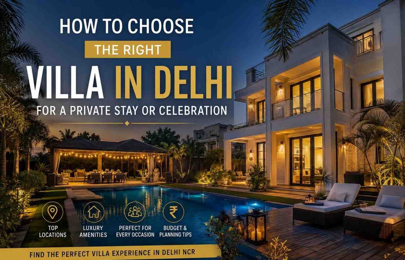 How to Choose the Right Villa in Delhi for a Private Stay or Celebration